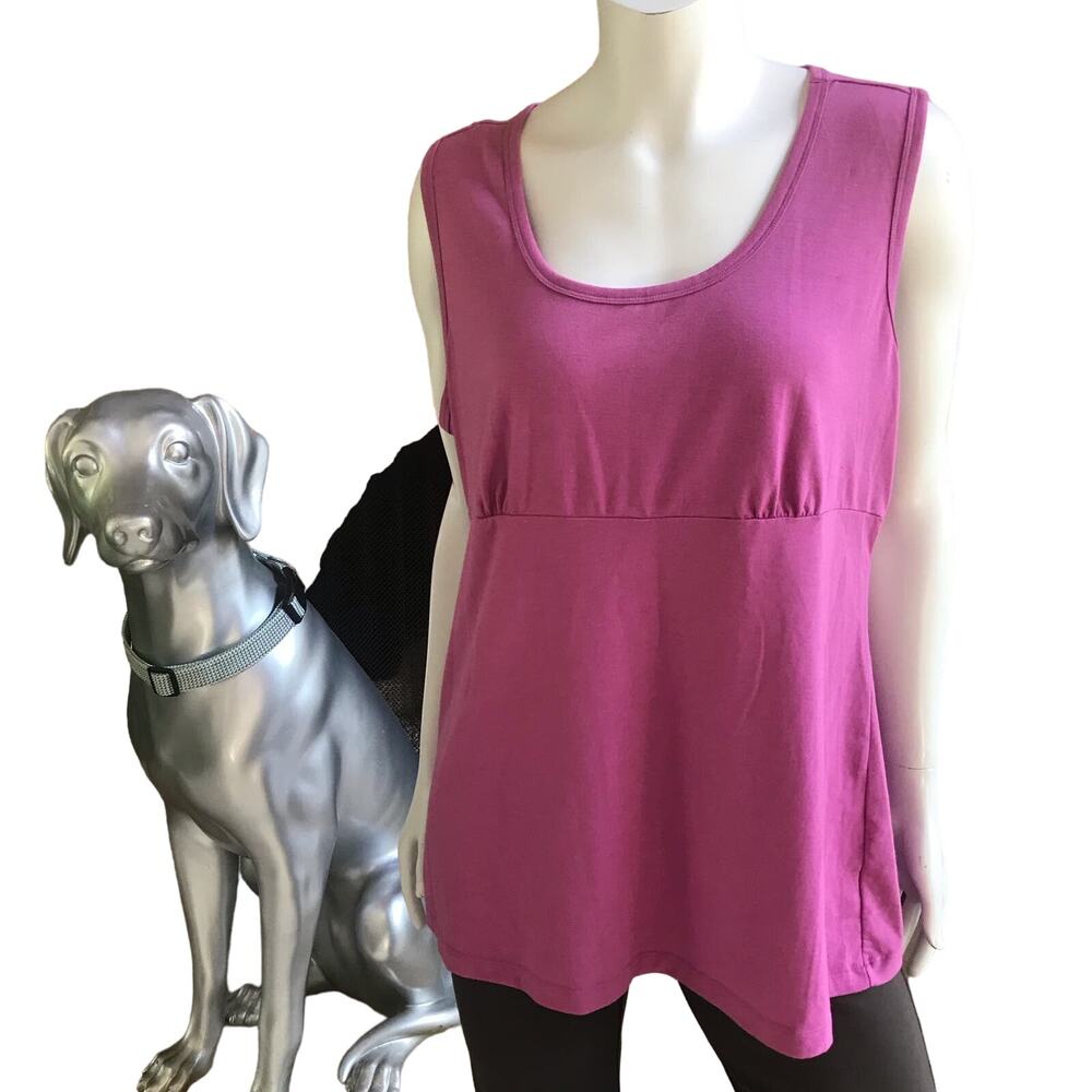 Exofficio dri-release Polyester Cotton Pink Scoop Neck Tank Top Women's Size XL
